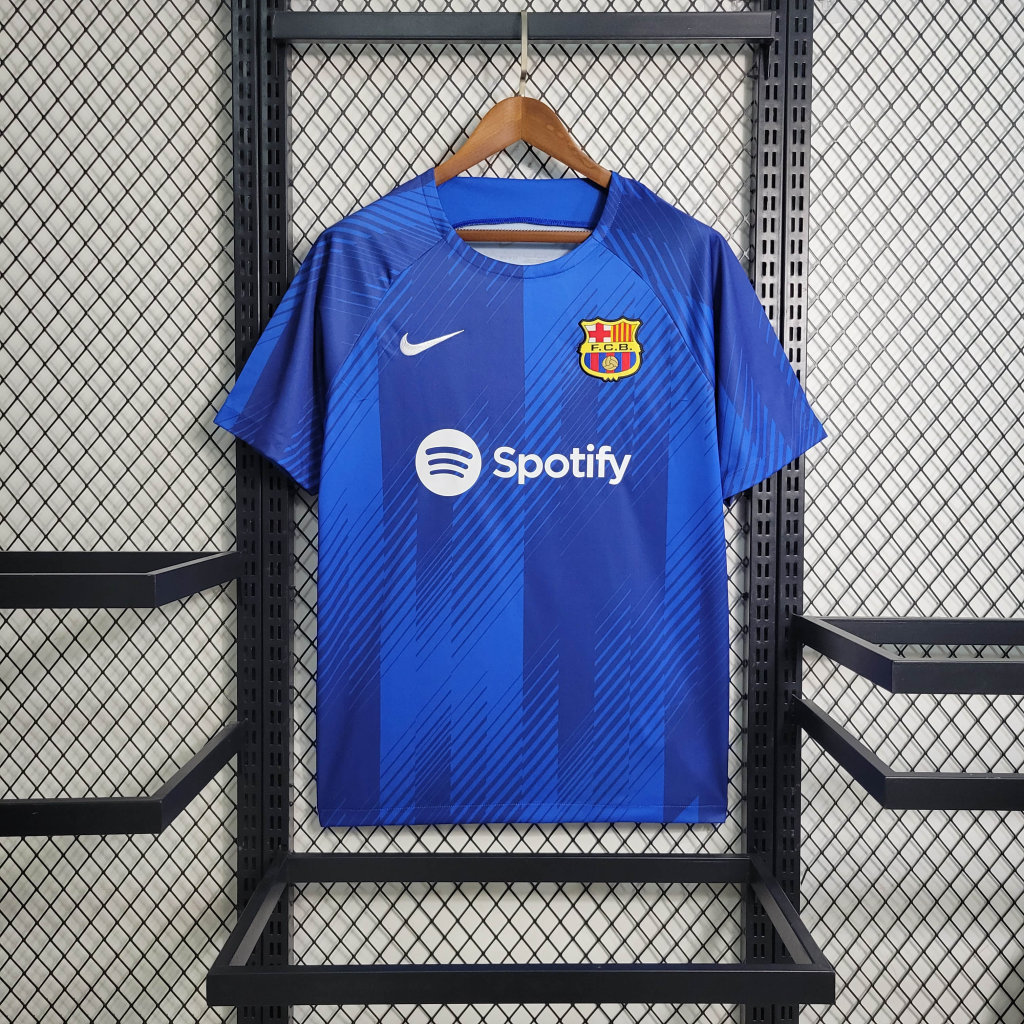 Camisa Barcelona Treino 2023/24 - Nike, Versão Torcedor - Azul real
